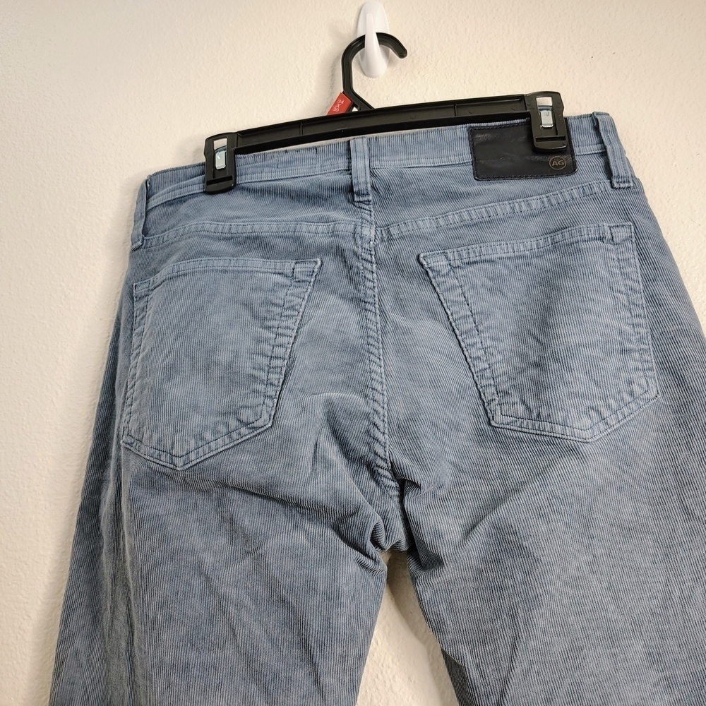 AG Adriano Goldschmied Tellis Modern Slim Light Blue Corduroy Jeans Sz 30x34 - Picture 11 of 16